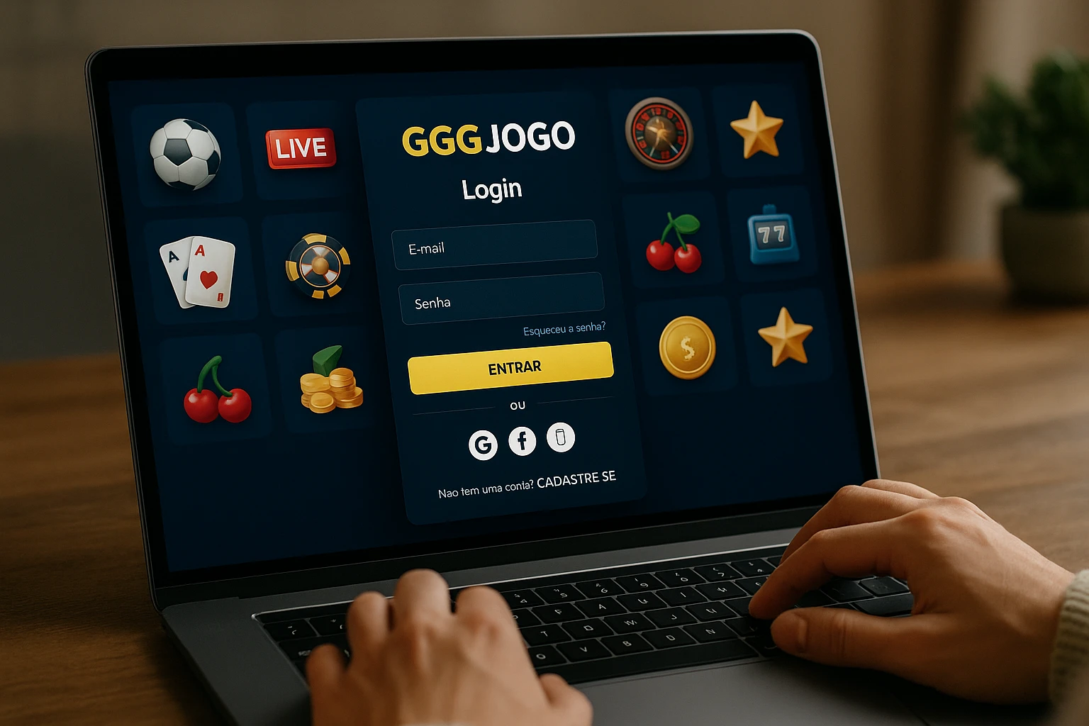 Não Perca tempo, o rRgistro na site GGGJOGO