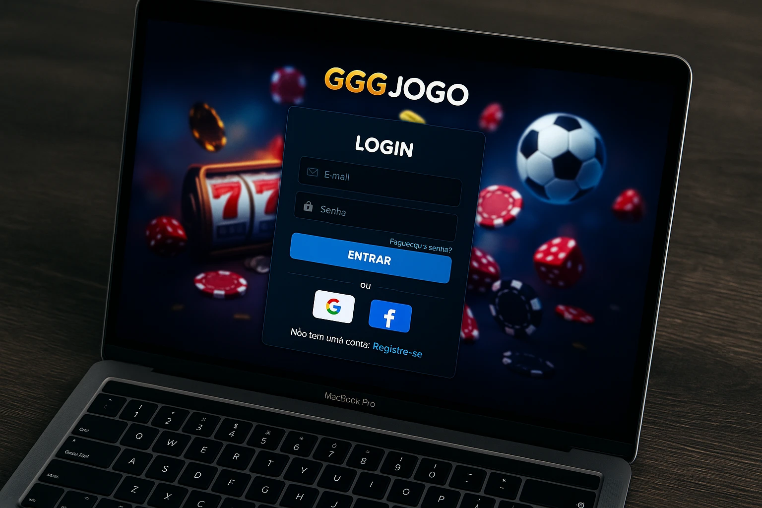 Criar uma nova Conta no plataforma GGGJOGO